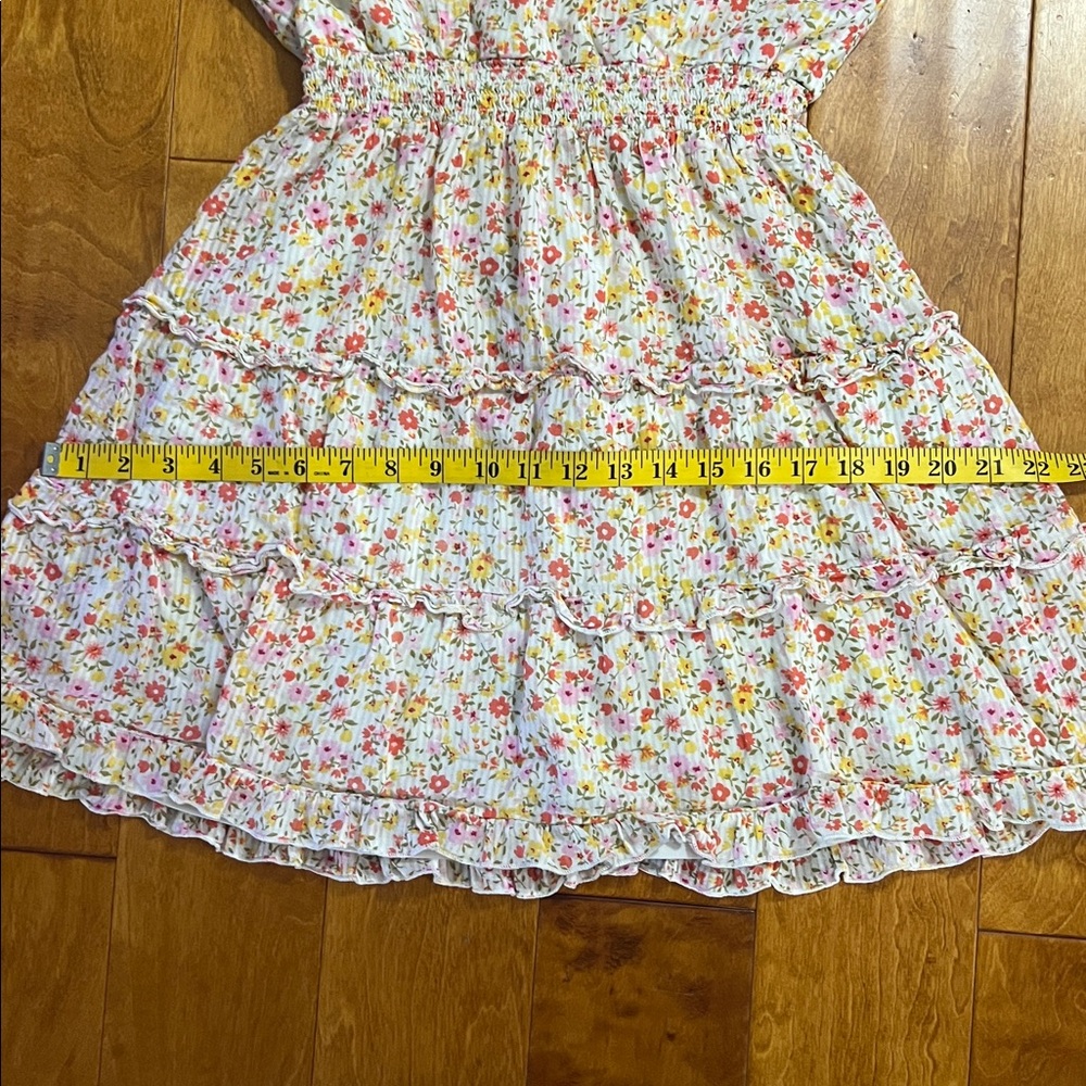 City Studio Floral Print Tiered Halter Dress Size M Cottagecore Fairy Coquette - Picture 7 of 12